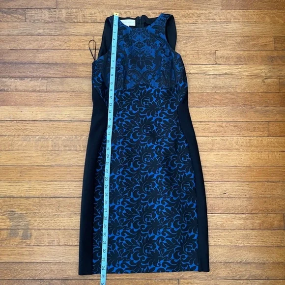 EUC Stella McCartney Blue Floral Patterned Wool Dress Sz 40 Made in Italy - Picture 4 of 9